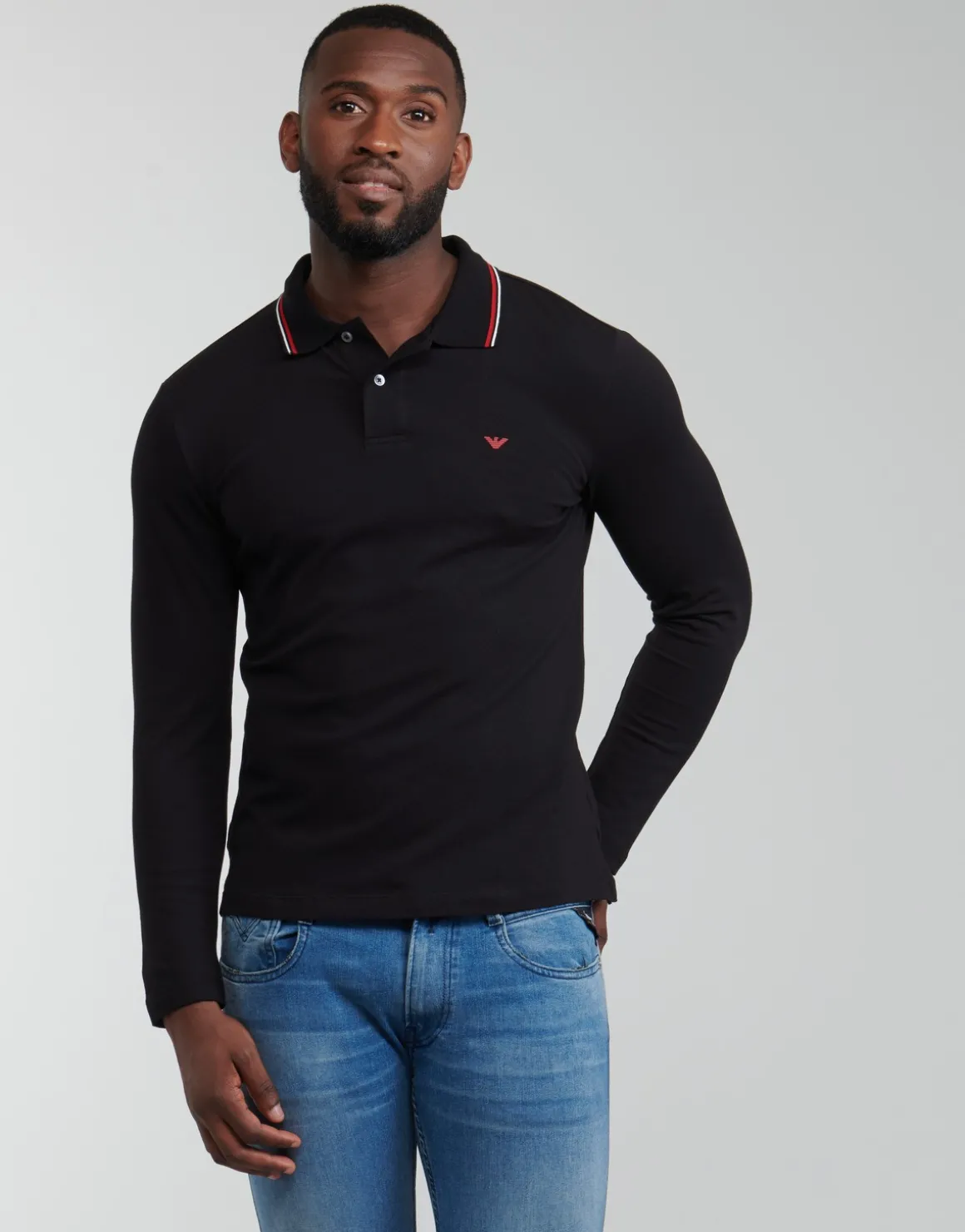 Polo-t-shirts m. lange ærmer Emporio Armani